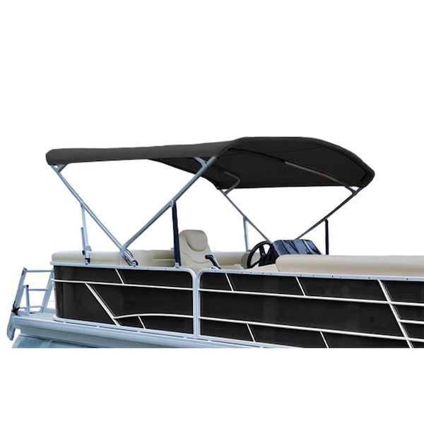 Eevelle Summerset Sunflair Premium Bimini Top Kit w/ Hardware and Frame 96in LONG, 54in HIGH, Fits 91in-96in SSF-544B96-BLK - main